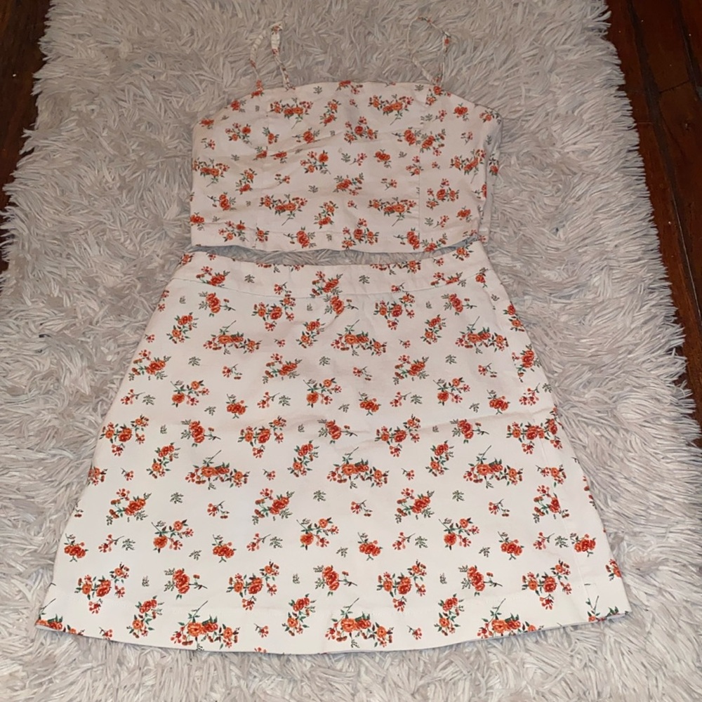 Forever 21 Floral Skirt Set